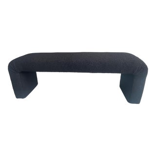 Black Boucle Parsons Bench Seat For Sale