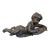 18thc French Antique Renaissance Bronze Sculpture "Reclining Cherub Artist" For Sale