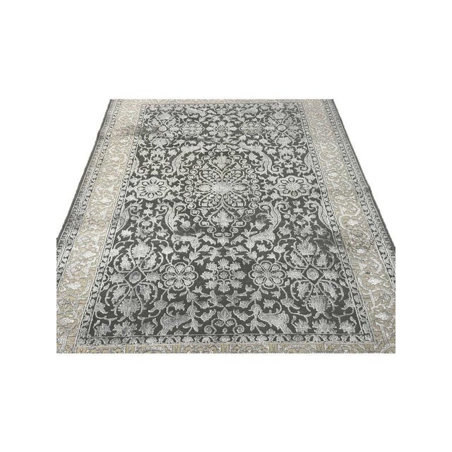 Textile 1990s Tabriz Style Area Rug 6 X 9 For Sale - Image 7 of 11