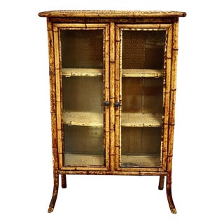 English Victorian Glazed Bamboo Bookcase, C. 1880-1900 For Sale