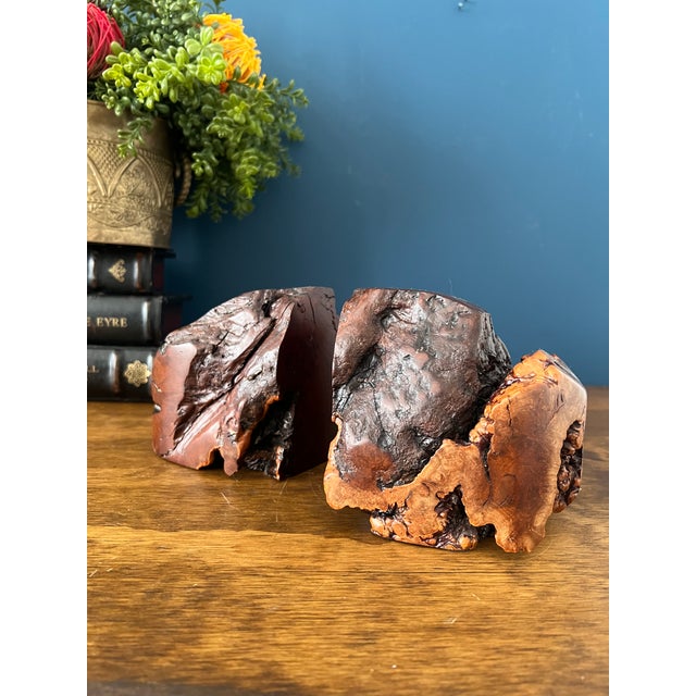 Vintage Rustic Burl Wood Bookends - a Pair For Sale - Image 17 of 17
