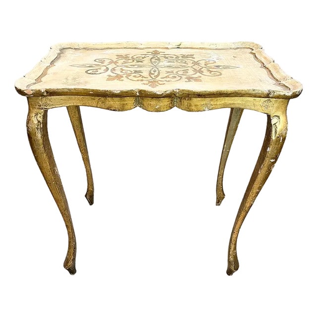 19th Century Rectangular Florentine Side Table For Sale