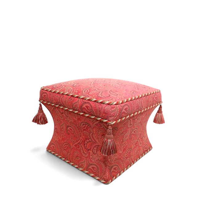 Baker Furniture Company Turkish Bohemian Style Ottoman Stool Bench by the Baker Furniture Company C. 1980/90's For Sale - Image 4 of 12