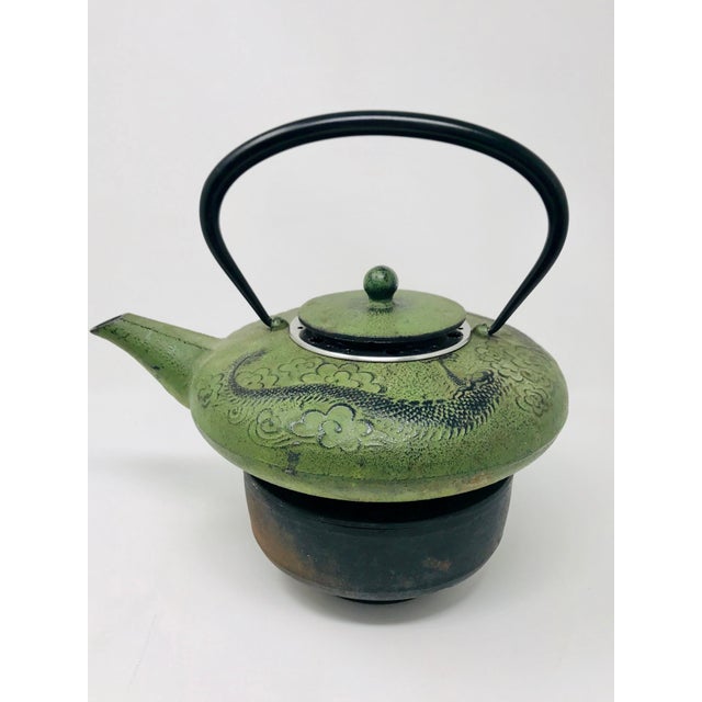 Vintage Japanese Cast Iron Teavana Teapot With Cups & Saucers 10 Pc