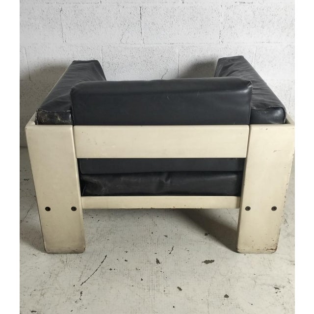 Black Bastiano Leather Chair by Tobia Scarpa for Gavina, 1960s For Sale - Image 8 of 14