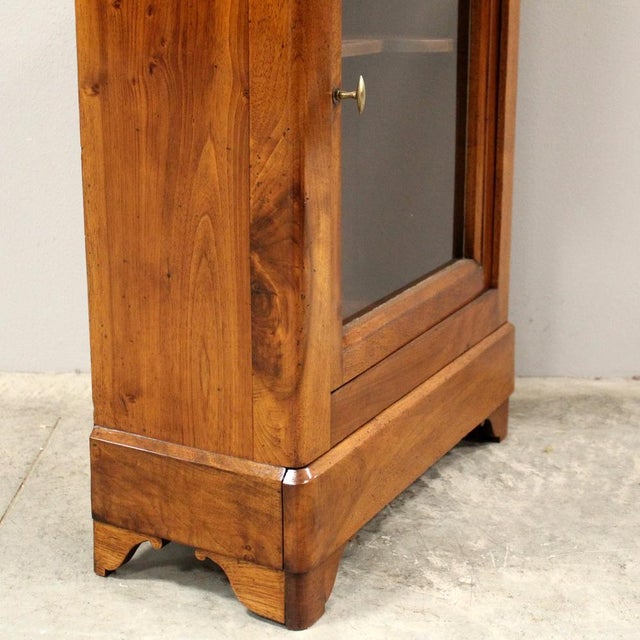 Antique Walnut Wall Display Cabinet For Sale - Image 10 of 11