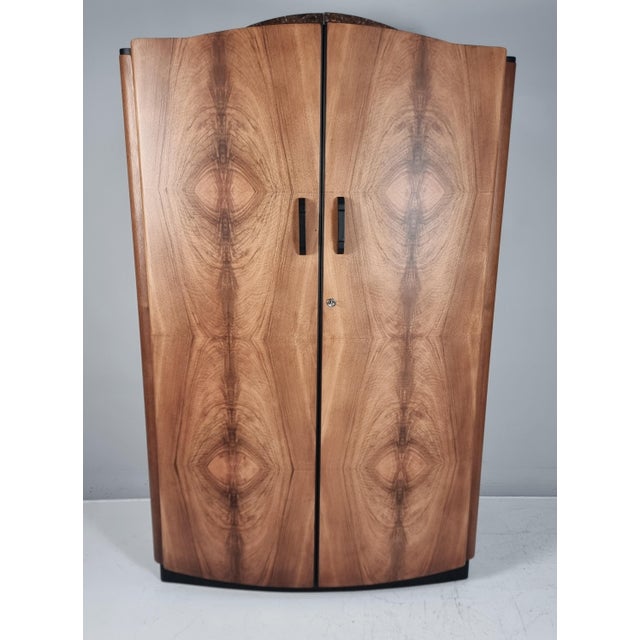 Art Deco Walnut Wardrobe by Jindrich Halabala, 1940s For Sale - Image 17 of 17