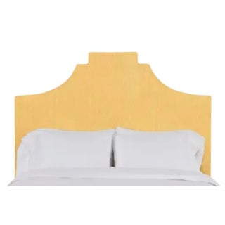 Nadine King Headboard, Mustard Linen For Sale