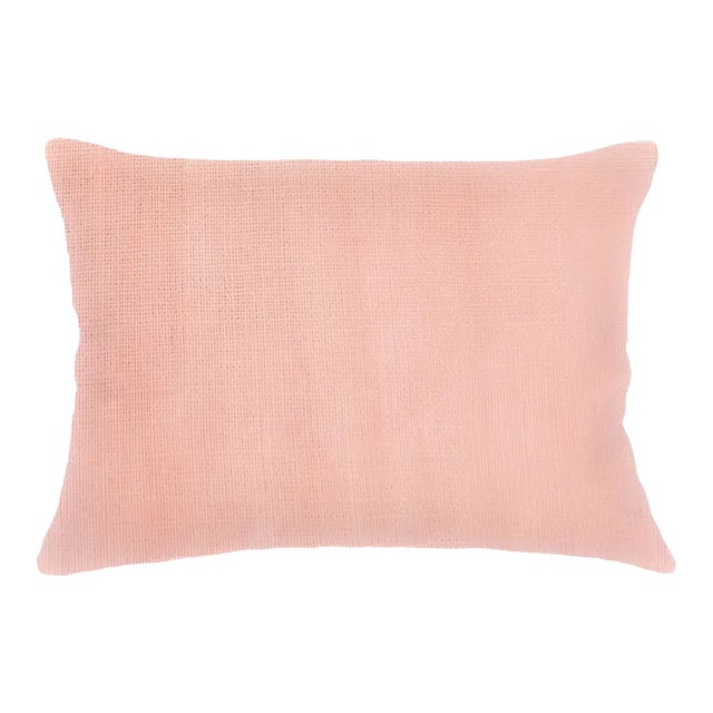 Peach Linen Pillow For Sale