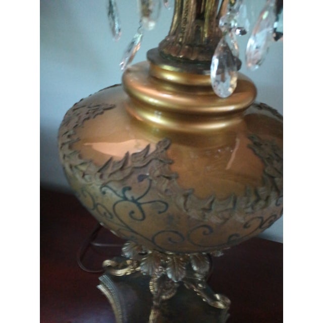 1950's Vintage Carl Falkenstein Hollywood Regency Tall Table Lamp With Jeweled Crystal For Sale - Image 15 of 18