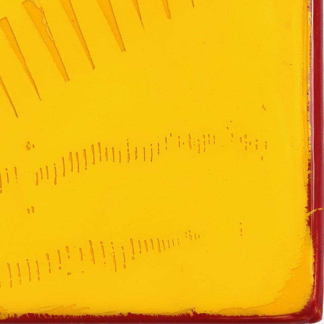 2020s The Window 354 - Modern Shiny Resin Minimalist Purple & Yellow Two Tone Original Artwork by Ricky Hunt For Sale - Image 5 of 9