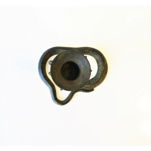 Cobra Snake Candlestick Holder, Circa Early 20th Century For Sale - Image 12 of 13