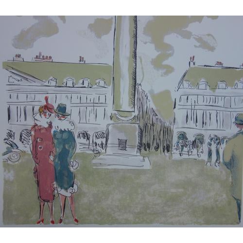 Kees Van Dongen, Place Vendôme, Lithograph For Sale - Image 5 of 6
