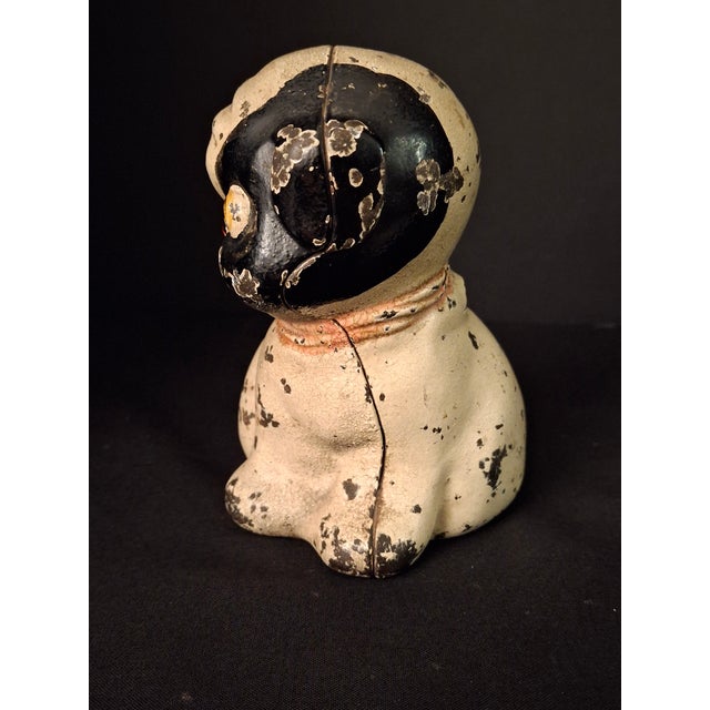 Antique Hubley Cast Iron Puppo Dog Coin Bank & Miniature Figure Set Grace Drayton For Sale - Image 11 of 17