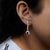 Haus of Brilliance 18K White Gold 1 3/5 Cttw Diamond and 7X5 MM Pear Shaped Blue Sapphire 1 1/3 Inch Drop and Dangle Halo Earrings (G-H Color, VS1-VS2 Clarity) For Sale - Image 4 of 5