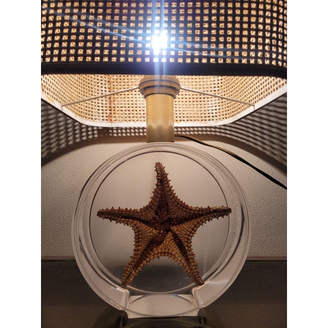 Vintage Marine Style Acrylic Glass Table Lamp, 1970s For Sale - Image 12 of 17