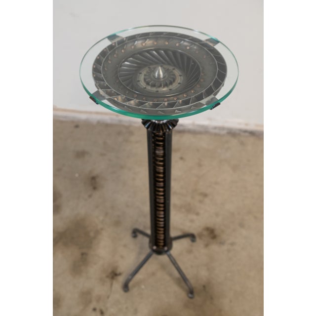 Industrial Turbine Pedestal Table by Jon F. Little For Sale - Image 6 of 6