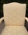 Late 20th Century Traditional Pale Buttercream Yellow Damask Carved Mahogany Martha Washington Library Living Room Chairs, a Pair For Sale - Image 5 of 12