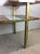 Gold Pair of Mid Century Modern Step End Tables With Wood and Lacquer Top & Brass Legs For Sale - Image 8 of 11