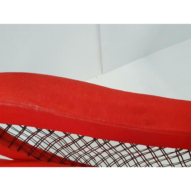 Vintage Rockabilly Chair in Beech and Red Jersey Wool by Marco Zanuso, 1950s For Sale - Image 9 of 13