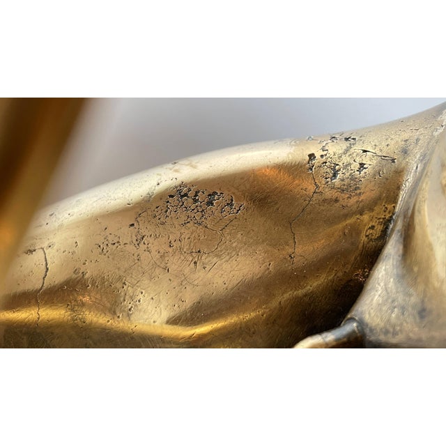 Late 20th Century Bronze Nude Mercury Figural Sculpture on Stone Base For Sale - Image 10 of 11