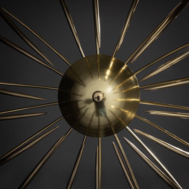 Metal Mid-20th Century Ceiling Chandelier by Oscar Torlasco for Lumi For Sale - Image 7 of 13