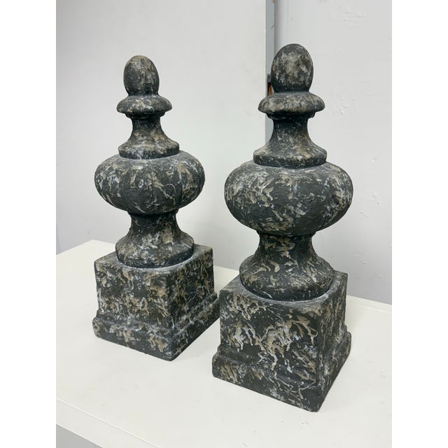 Design Plus Gallery presents a Pair of Architectural Finials from Aidan Gray. Each finial has an egg-shaped top, rounded...