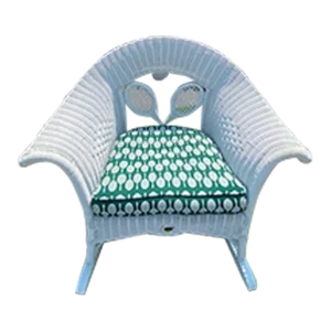 1980s Henry Link Wimbledon Wicker Tennis Rocker