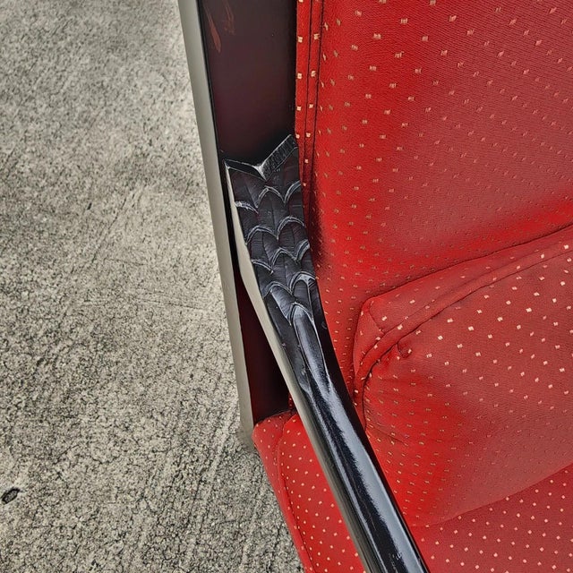 1980s Ethan Allen French Empire Dolphin Armchair For Sale - Image 5 of 17