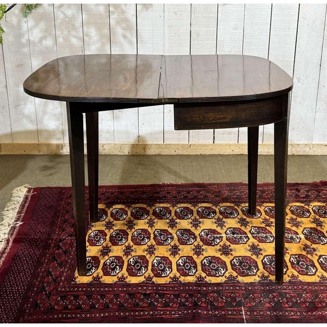 English Mahogany Half-Moon Console Table, 19th Century For Sale - Image 10 of 15