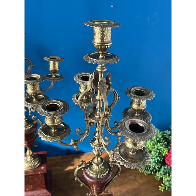 Antique Pair of French Candelabra For Sale - Image 9 of 18