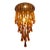 Contemporary Amber Murano Glass “Big Drops” Flush Mount For Sale