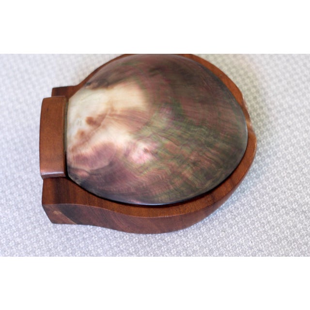 Contemporary 1960s Wooden Shell Box Attributed to Alexander Noll For Sale - Image 3 of 10