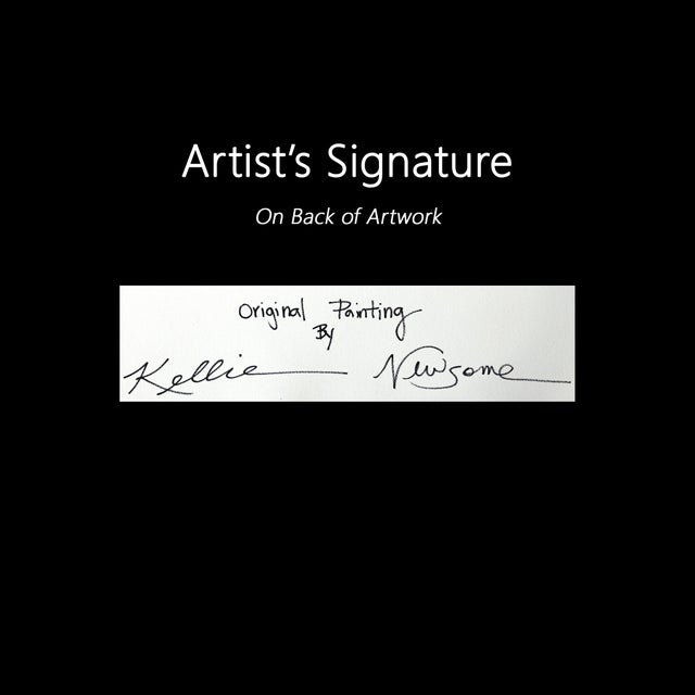 Impressive Plumage - Peacock Portrait Mixed Media Painting on Paper Original Artwork by Kellie Newsome For Sale In Los Angeles - Image 6 of 6