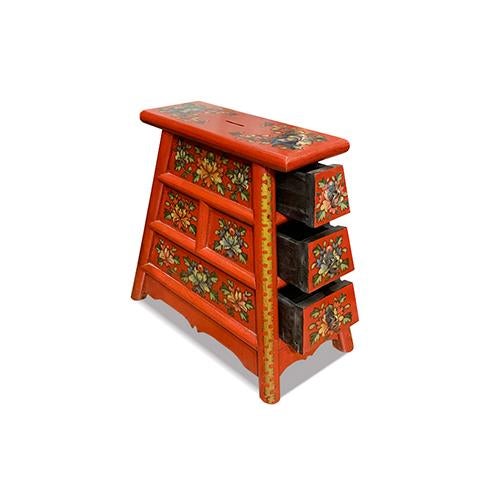 1980s Tibetan Barber Stool With Drawers For Sale In New York - Image 6 of 7