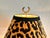 Vintage Black Metal Urn Lamp With Leopard Print Shade For Sale - Image 10 of 12