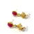 Baroque Bochic "Orient" Ruby, Topaz & Multi Fancy Sapphire Earrings 18K Gold & Silver For Sale - Image 3 of 6