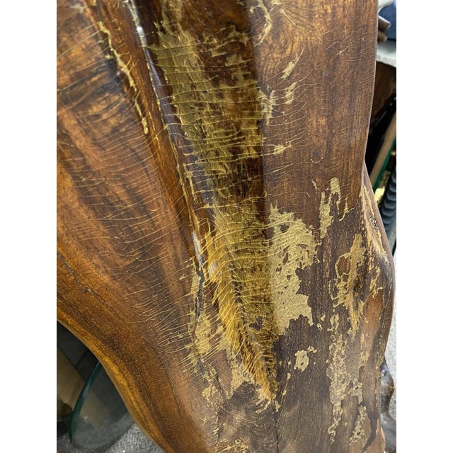 Vintage Mid Century Modern Organic Driftwood Sculptural Bench Coffee Table For Sale In Philadelphia - Image 6 of 12