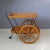 Mid-Century Metal, Wood, and Rubber Trolley, 1950s For Sale - Image 12 of 12