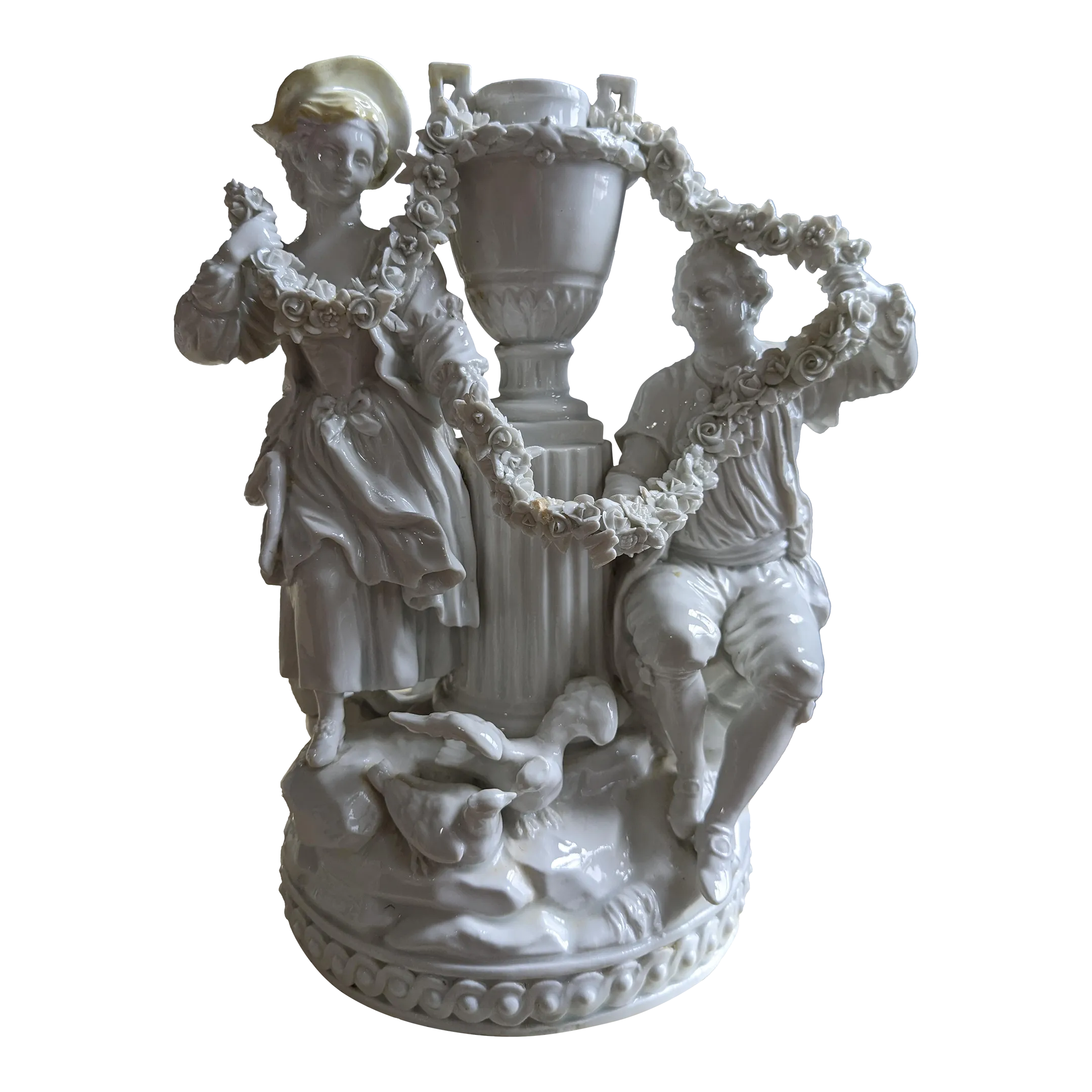 19th Century Meissen Germany Blanc De Chine Porcelain Centerpiece