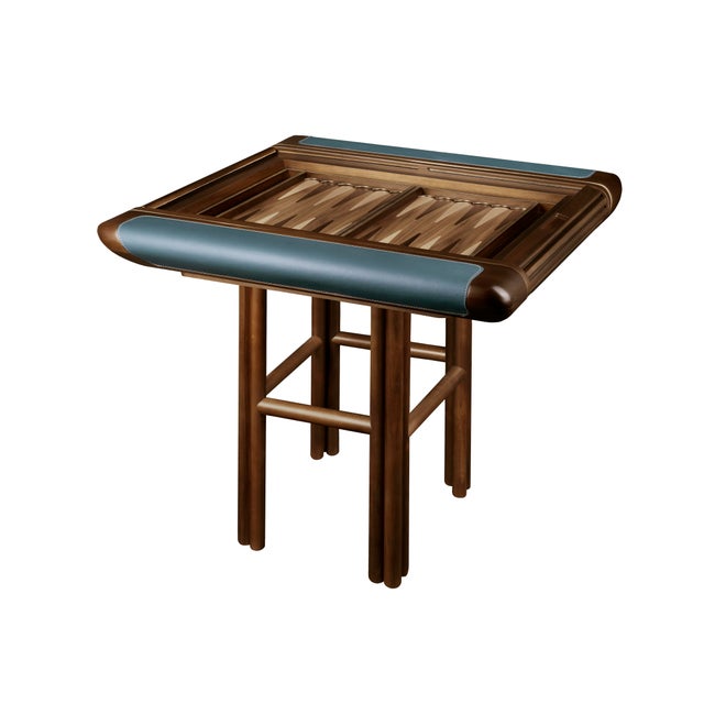 Metal Jacoby Backgammon Table by Wood Tailors Club For Sale - Image 7 of 12
