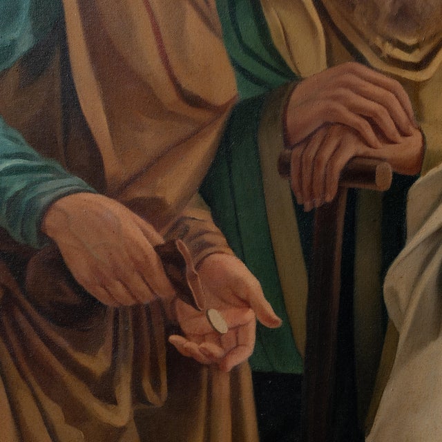 1930s José Aceves - "Render Unto Caesar” Oil Painting, 1933 For Sale - Image 5 of 11