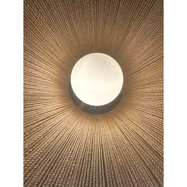 2020s Currey & Company Organic Modern Natural Rope Large Parnell Pendant For Sale - Image 5 of 5