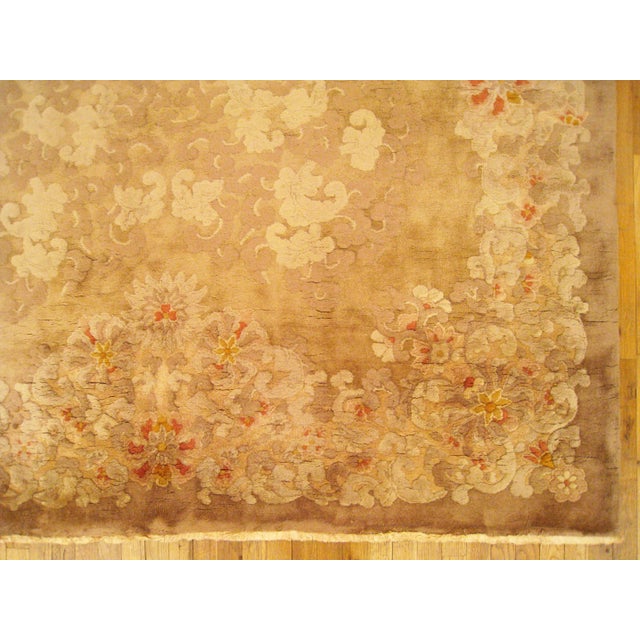 Vintage Chinese Decorative Oriental Rug in Gallery Size For Sale In New York - Image 6 of 11