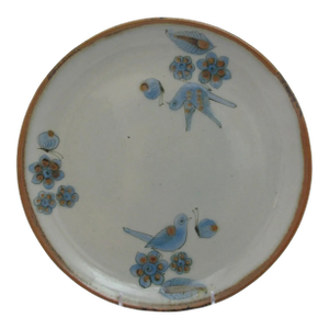 Ken Edwards El Palomar Blue Bird Flower Mexican Folk Art 11 3/4" Pottery Platter