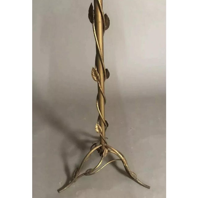 Art Nouveau Mid 20th Century Vintage Antique Style Gilt Metal Costumer Clothing Store Display Rack Stand For Sale - Image 3 of 11