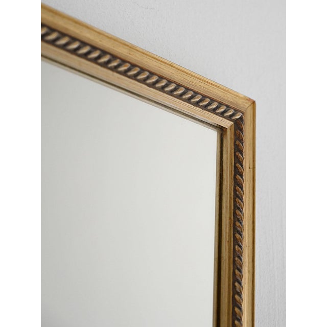 Scandinavian Mirror in Lacquered Gold, 1970s For Sale - Image 4 of 5