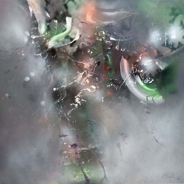 Ovidiu Kloska, Imperfect Oneiric Vase with Night Flowers, Acrylic on Canvas For Sale - Image 10 of 10