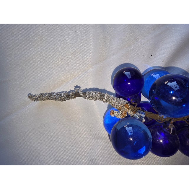Great vintage grape cluster made with murano glass ball drops in various sizes.