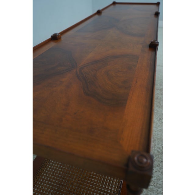 Baker 8 Leg George III Walnut Console Table For Sale - Image 11 of 13